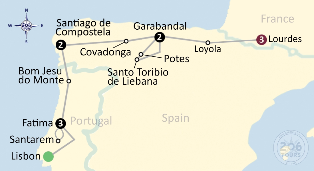 pilgrimage map