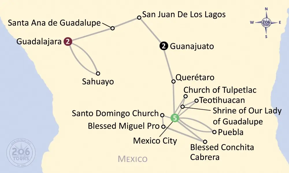 pilgrimage map