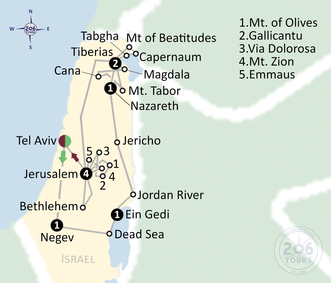 pilgrimage map