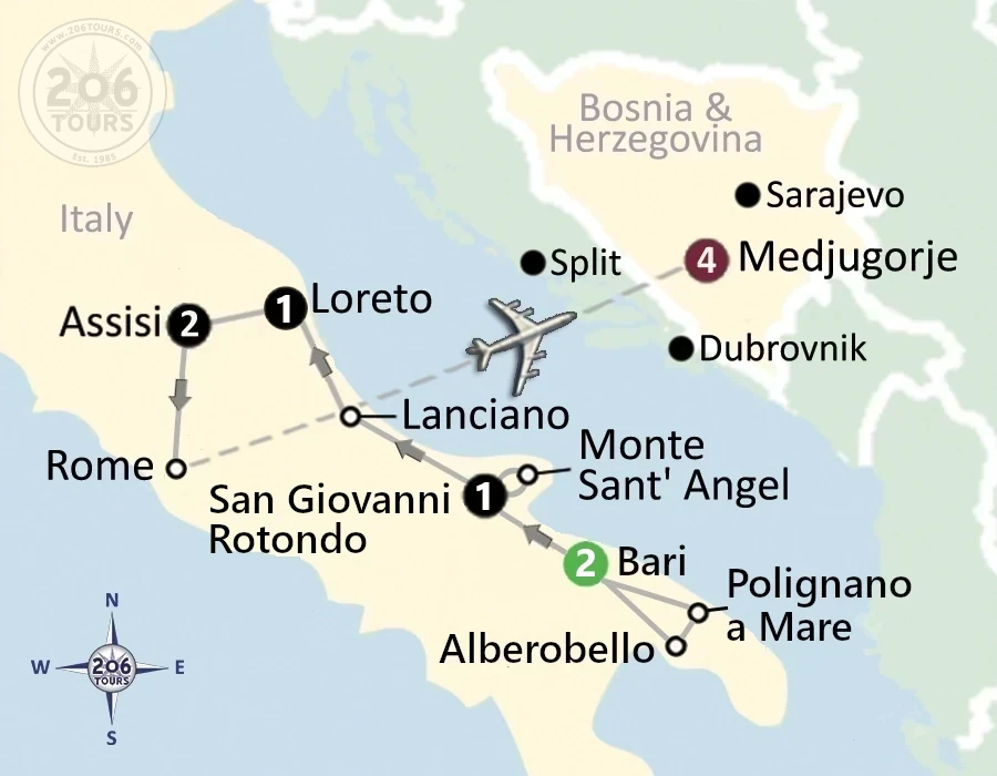 pilgrimage map