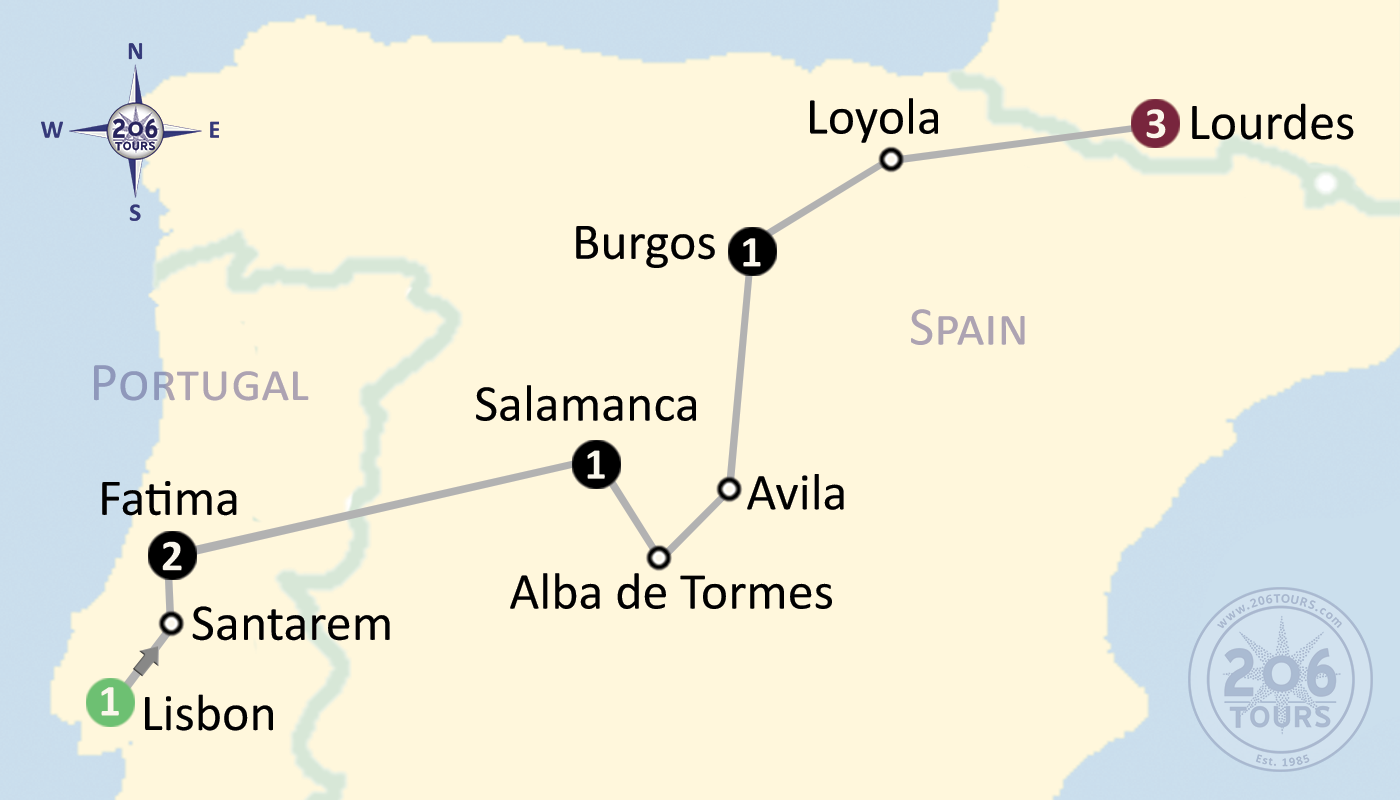 pilgrimage map