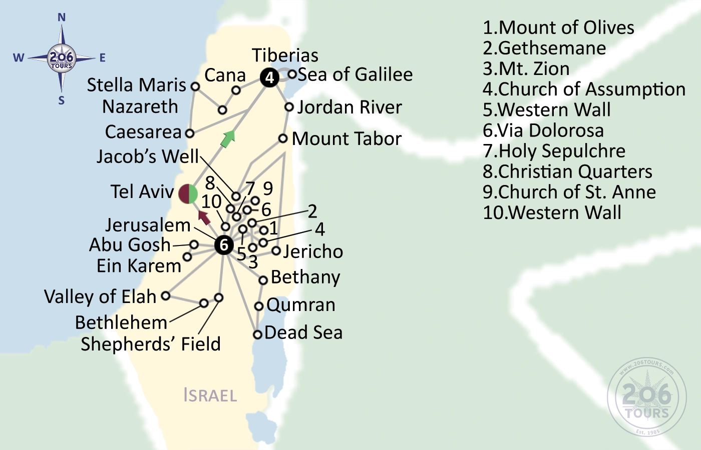 pilgrimage map