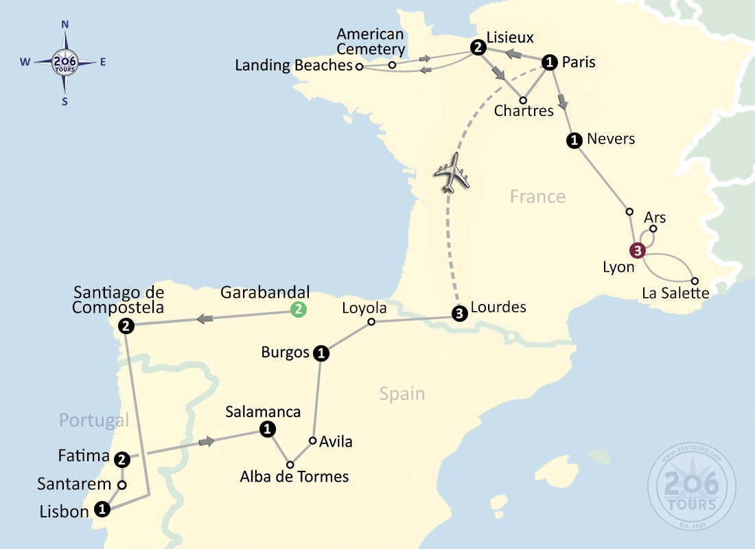 pilgrimage map