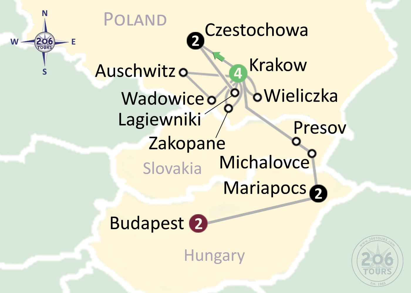 pilgrimage map