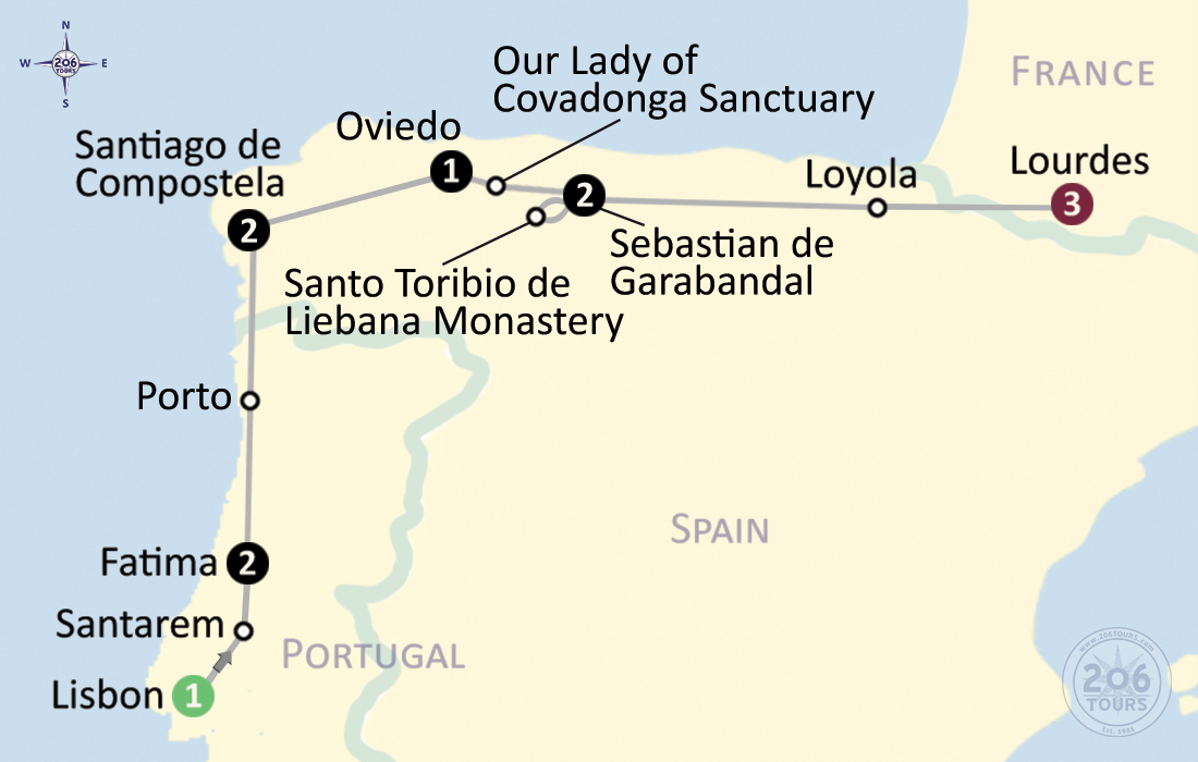 pilgrimage map