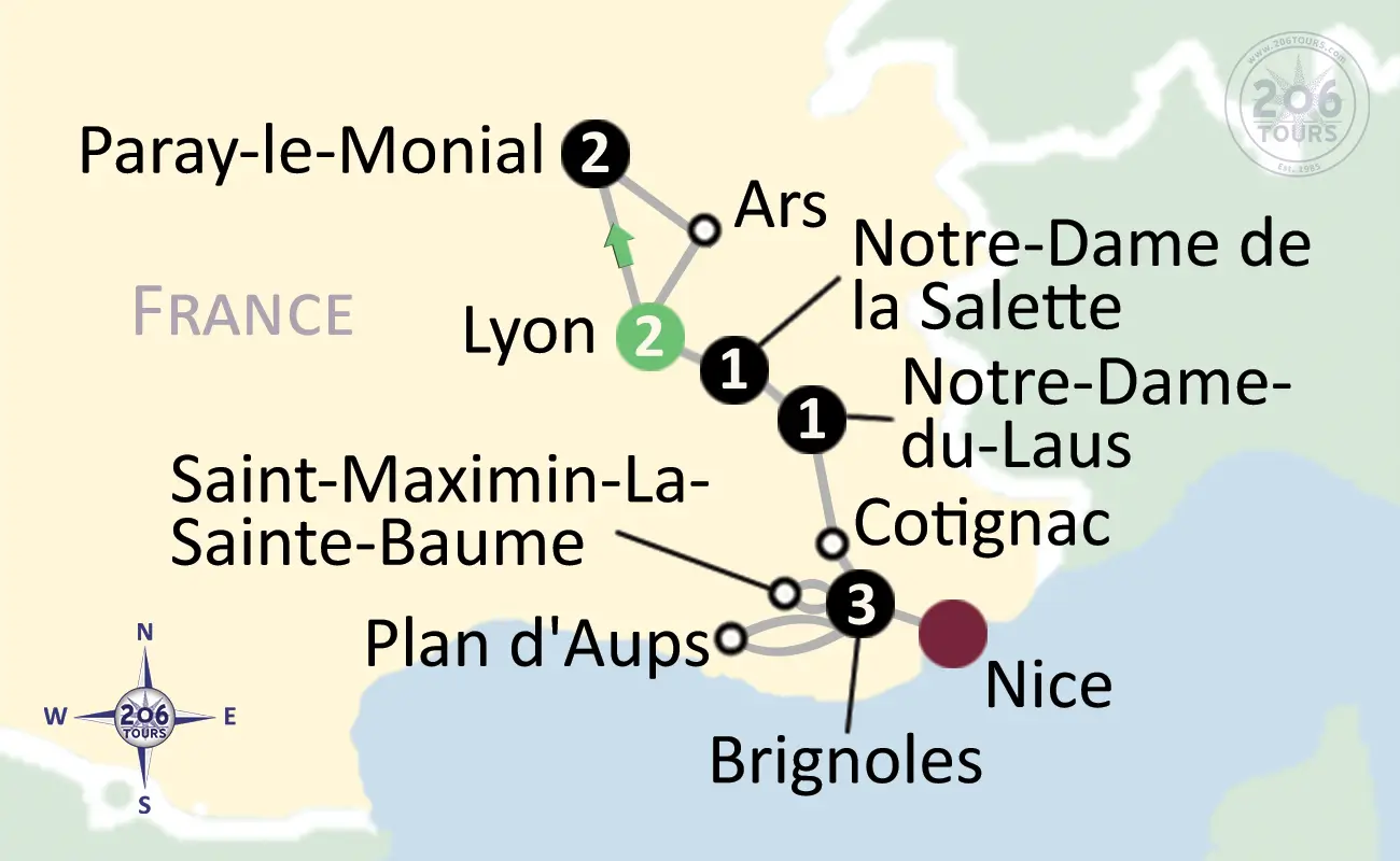 pilgrimage map